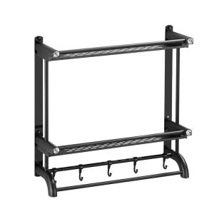Non-Drilling Bathroom Organizer Rack Towel Rack Corner Shelf Holder Comfort Room CR Shower Storage