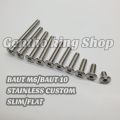 BAUT L M6/KUNCI 10 SLIM CUSTOM STAINLESS 304 UNIVERSAL ALL MOTOR. 