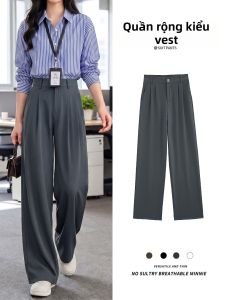 XIANYIJIAO | Summer Lightweight Elegant Draping Work Trousers for Short Women