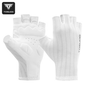 TOSUOD Bicycle Sheepskin Riding Gloves Half-Finger Summer Road and Mountain Bike Short Finger Gear Breathable