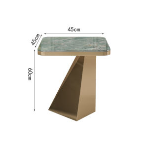 Accessible Luxury Sofa Stone Plate Side Table Side Cabinet Living Room Simple Modern Square Table Corner Table Minimalist Bedside Table Balcony Small Coffee Table