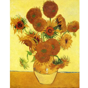 Bandai | Oil Painting by Number Kit Van Gogh Sunflower Reproduction on Linen Canvas for Adults DIY Wall Art Home Decor Gift
