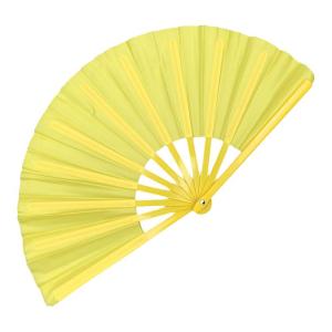 Yellow Tai Chi Kung Fu Fan Smooth Opening And Closing Large Red Childrens Dance Performance Fan Double-Sided Folding Fan
