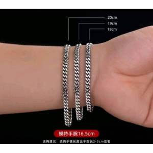GELANG TANGAN RANTAI BAJA SILVER 3MM PRIA DAN WANITA ANTIKARAT DAN ANTI LUNTUR