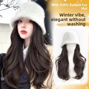 MONLEYTA | Womens Short Hair Full Head Cover Hat Natural Simulation Summer Baseball Cap Integrated Fake Hair Hat New 2025