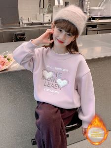 SQTN.KIDS | New Cute Fleece Thickened Girls Hoodie Winter Clothing