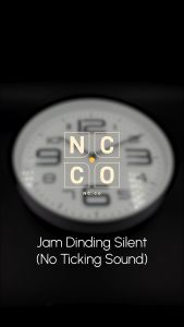 Jam Dinding Aesthetic Minimalist Modern Hening Sweep Movement
