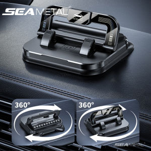 SEAMETAL Dashboard Car Phone Holder 360-Degree Rotation Head-Up Phone Mount Anti Slip Navigation Holder with Number Plate