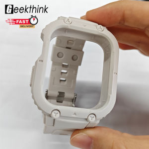 GEEKTHINK Tali Jam Tangan Karet สปอร์ต + เคสสำหรับ IWatch Ultra 2/1 49มม. 44มม. 41มม. 40มม. 45มม. ฝาครอบแถบซิลิโคนสำหรับ I Watch Series 9 8 7 Se/se 2 6 5 4