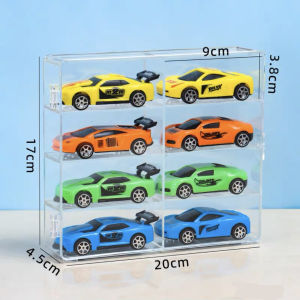 Acrylic Alloy Car Model Storage Box Drawer 1:64 Childrens Toy Display Stand Multi Purpose Clear Showcase Home Organization