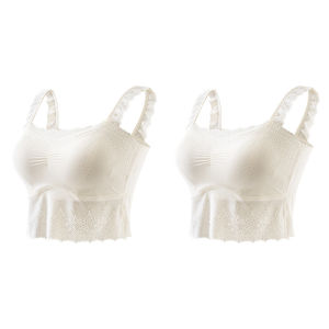 TONERCE | Lace Bra Tank Top White Padded Cami
