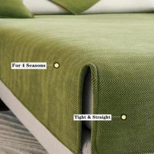 L Shape Sofa Cover 1 2 3 4 Seater Anti-Slip Chenille Slipcover for Living Room Furniture Protector Sofa Cushion Covers
