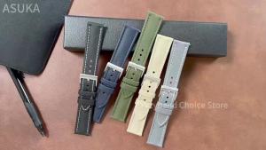 Nylon Canvas Watch Strap 18mm 19mm 21mm 20mm22mm Black Green Bracelet Universal Wrist Quick Release Sport Sailcloth Leather Band