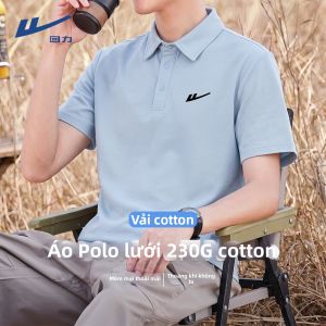 Warrior | Áo Polo Cotton Thoáng Khí Màu Đen Tay Ngắn