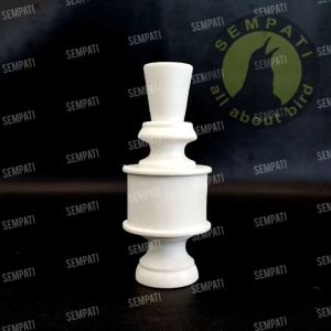 SEMPATI Pion Mahkota Gantungan Sangkar Kotak Kandang Burung Motif Putih Polos PSKP