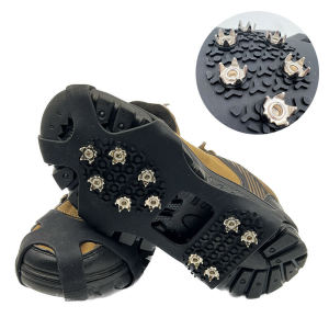 【Blazed】เข็มขัดรองเท้ากันลื่นกลางแจ้ง 10 ซี่ - สำหรับปีนเขา เดินป่า เล่นสกี บนหิมะและทางลื่น รองเท้ากันลื่น