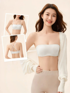 SANFU | Thin Cup Steel Free Gathered Bra Adjustable Shoulder Straps