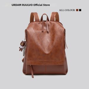 URCDN RDALVO | Soft Leather Large Capacity Convenient for Laptop Backpack