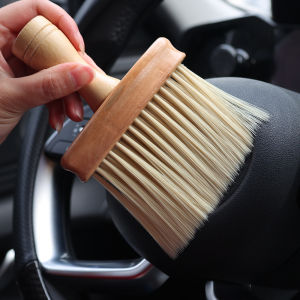 Car Interior Cleaning Wooden Brush Air Outlet Dashboard Detailing Sweeping Dust Remover Soft Bristles Solid Wood Brushes Car Wash Tools Soft Bristled Brush for Sweeping Dust