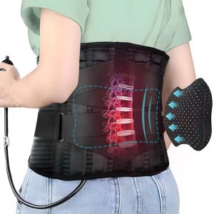 Back Brace with Inflatable Lumbar Pad Extra Support for Lower Back Pain Relief Breathable & Anti-Skid Waist Support Belt for Lumbar Injury Waist Strain