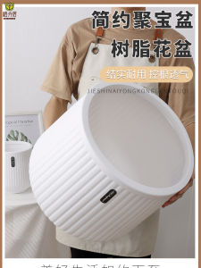 Nordic Style Extra Large Diameter Imitation Ceramic Plastic Flower Pot Thickened Durable Indoor Living Room Plant Potted Flowers