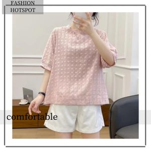 KDAShop ปังมากแม่ เสื้อยืดคอกลม แขนสั้น ผ้าลายดอก แฟชั่นสาวเกาหลี ใส่ได้ทุกที่ทุกโอกาส ผ้านิ่มใส่สบาย