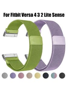 Metal Strap For Fitbit Versa 4 3 2 Lite Sense Band Wrist Milanese Sense 2 Replacement Magnetic Loop Bracelet Fit Bit Watchband
