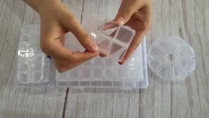 Multi-size Clear Plastic Box Transparent Jewelry Storage Box Jewelry Dust-proof Display Holder Jewelry Nail Container Box with Lid Makeup Desktop Organizer Case for Necklace Earrings Rings Beads