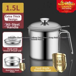 Jiaxu | 304 Stainless Filtering Oil Container Kitchen
