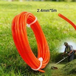 2.4mm*5m Round Trimmer Line Nylon Grass Trimmer Cord for Brush Cutter Lawn Mower Garden Power Tool Parts Replacement Accessories