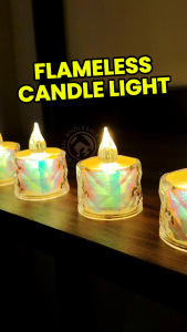 FLAMELESS Candle LED Light Lampu Lilin Wedding Candle Light Dinner Battery Power Night Lamp Romantic Dinner Table Lamp