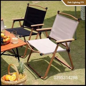 ghế cắm trại camping tay gỗ ( siêu hót)
