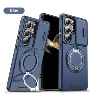 Rotating Magnetic For Magsafe Metal Ring Stand Case For Samsung Z Fold 7 6 Z Flip 6 7 FE Sliding Lens Protection Anti-fall Cover