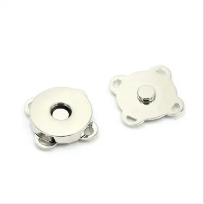 10Sets Square Magnetic Snap Fasteners Clasps Button Handbag Purse Wallet Craft Bags Parts Accessories 11mm 15mm 19mm Pick Colors