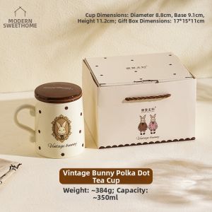 MODERN SWEETHOME | Tea and Water Separation Tea Cup Ceramic with Lid