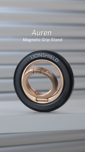 (MY) LionShield Auren Dual Magnetic Grip Stand 360° Rotating MgSafe Phone Ring Holder Compatible with iPhone / Android
