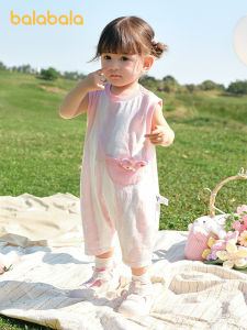Balabala áo liền quần trẻ em tay ngắn mùa hè mỏng thoáng khí ngoài trời 2025