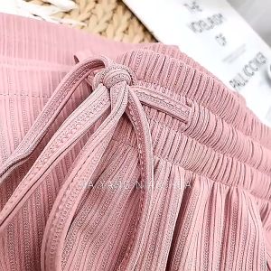 LNR Shop High Waist Celana Kulot Tali Premium Import Casual Pinggang Tinggi Musim Semi Celana Panjang Jalan Korean Style Kaki Lebih Jenjang Pinggang Karet dan Tali