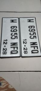 PLAT MOTOR STANDAT SAMSAT 1PASANG DEPAN BELAKANG