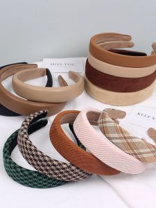 Original Dadaomen Hair Accessories High Cranial Sponge Hair Band Milk Tea Color Simple Fashionable Headband for Women