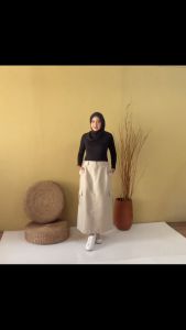 ROK KARGO WANITA TERBARU  BAHAN JAPAN DRILL UKURAN L XL XXL