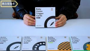 Set of 2 Baby Newborn Montessori Black White Flash Card Colour Recognition Eye Training Visual Stimulate Card Learning