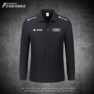 AUDI Audi Modified Car 4S Store Lapel Polo Shirt Work Clothing Mens and Womens Long Sleeves T-Shirt Plus Size Spring & Fall