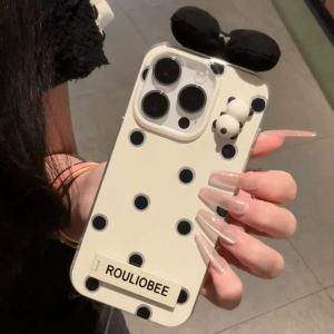 Polka Dot Panda Phone Case Protection for Apple 15Promax iPhone 16 OnePlus 1211 Xiaomi 14 Honor Huawei Mate Redmi K Reno