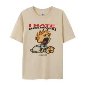 Summer Fashion Oversized Streetwear Tops 90s Retro Cartoon Graphic Tees Hippie Funny T Shirt Women Y2k Grunge Aesthetic Clothes