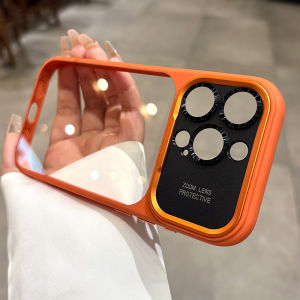 Apple 17Pro Max Phone Case Transparent Protective Cover Anti-Fall Metal Lens Ring with Photography Button for iPhone 17 New Model