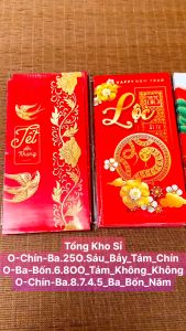 Combo 100 Bao Lì Xì Tết 2025 Chữ Lộc  Bao lì xì hình Rắn Ất Tỵ