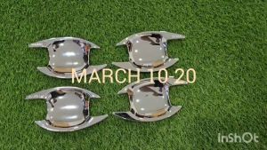 เบ้ารองมือเปิดประตู เบ้ากันรอย ชุปโครเมี่ยม นิสสัน มาร์ช NISSAN MARCH 2010 2011 2012 2013 2014 2015 2016 2017 2018 2019 2020 ใส่ร่วมกันได้ A