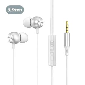 Lightweight Wired In-Ear Headphones 3.5mm/USB Type-C Interface HIFI Stereo Sports Earbuds Noise Isolation Music Headset with Mic