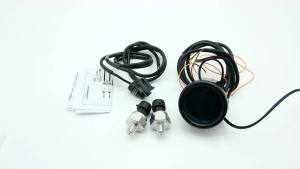 RYSJM | Đồng Hồ Đo Áp Suất Treo Khí Nén Kép LED Đa Năng 52mm Với Cảm Biến 1/8NPT Hiển Thị Màu Xanh Dương 220PSI Đồng Hồ Đo Áp Suất Tăng Áp Ô Tô
